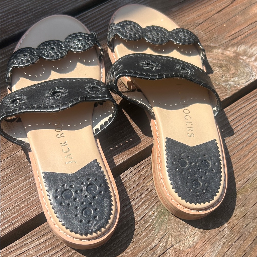 Jack Rogers Black and Tan Women's Sandals